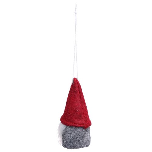 Product Decoration gnome Christmas tree decoration felt red grey 5×9cm 6 pcs