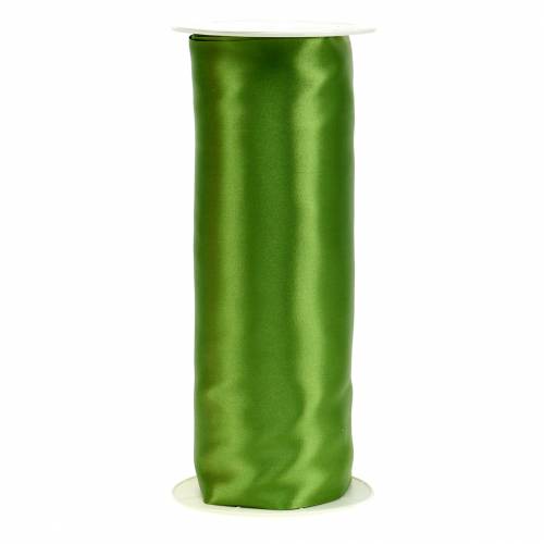 Floristik24 Satin ribbon table ribbon olive-green 200mm 10m