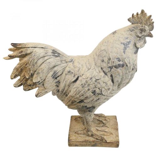 Floristik24 Decorative rooster for garden decorative figure stone look H26cm