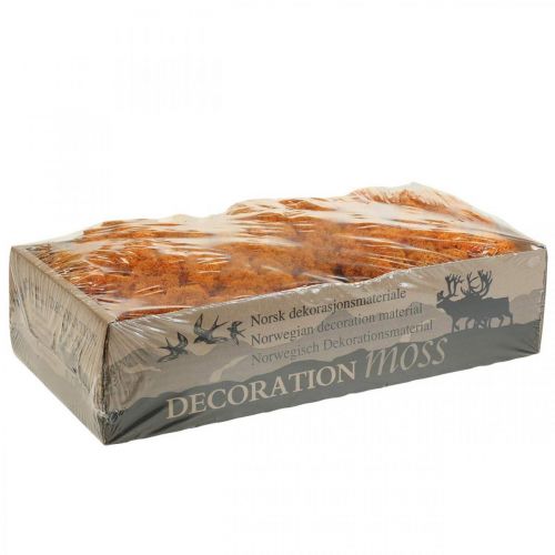 Product Decorative Moss Orange Real Moss for Crafting Dried, Colored 500g