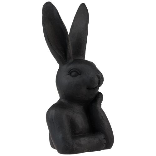 Floristik24 Decorative Easter Bunny Black Bunny Bust Easter Decoration 22.5cm