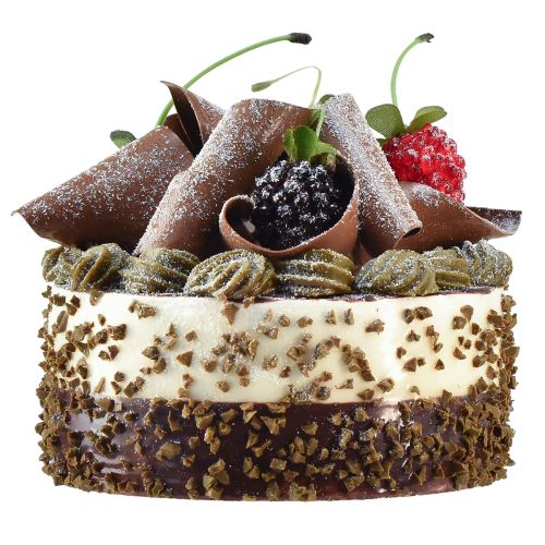 Floristik24 Decorative cake chocolate artificial cake dummy Ø10cm