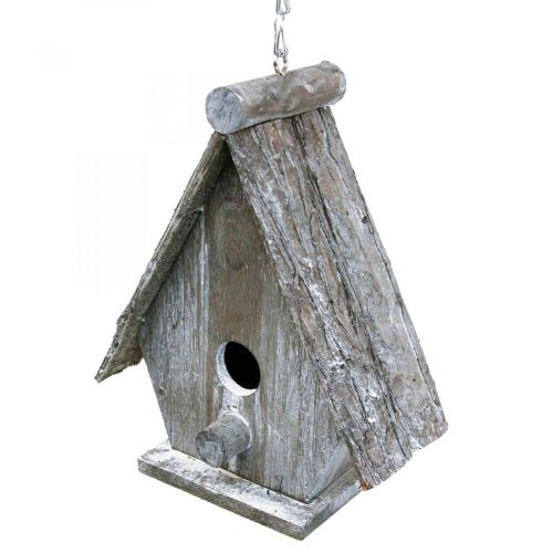 Product Decorative birdhouse for hanging Birdhouse Deco Gray H22cm