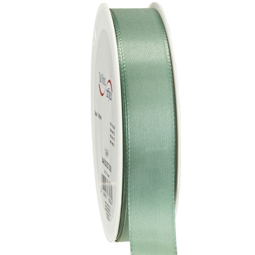 Product Decorative ribbon taffeta ribbon gift ribbon green sage 25mm 50m