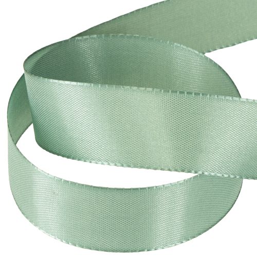 Product Decorative ribbon taffeta ribbon gift ribbon green sage 25mm 50m