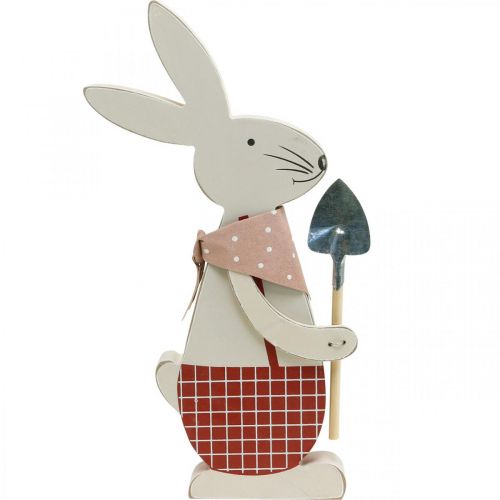 Product Decorative bunny with shovel, bunny boy, Easter decoration, wooden bunny, Easter bunny