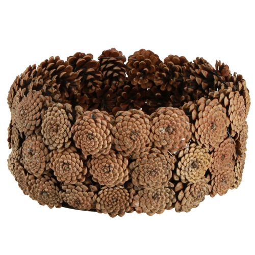 Decorative bowl pine cones in natural brown Ø35cm H15cm