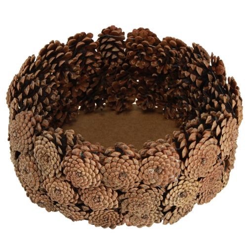 Product Decorative bowl pine cones in natural brown Ø35cm H15cm