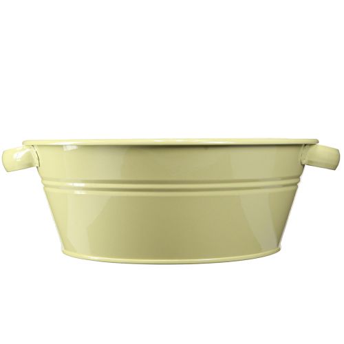 Product Decorative bowl metal green-yellow flower bowl handle Ø33.5cm