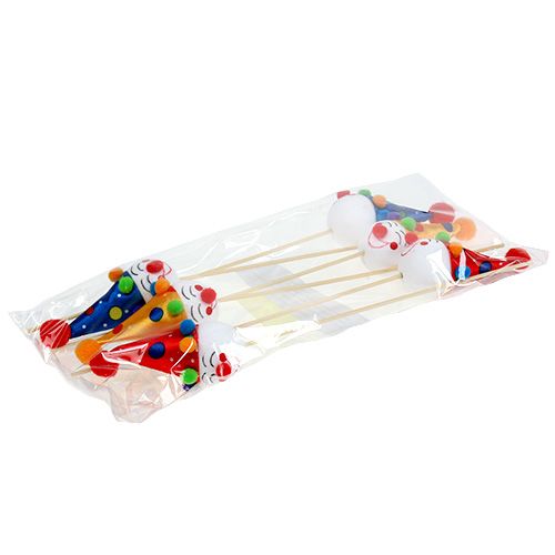 Floristik24 Decorative plug clown party decoration table decoration 6pcs