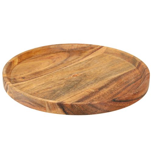 Product Decorative Plate Decorative Tray Wood Acacia Natural Oiled Ø20cm