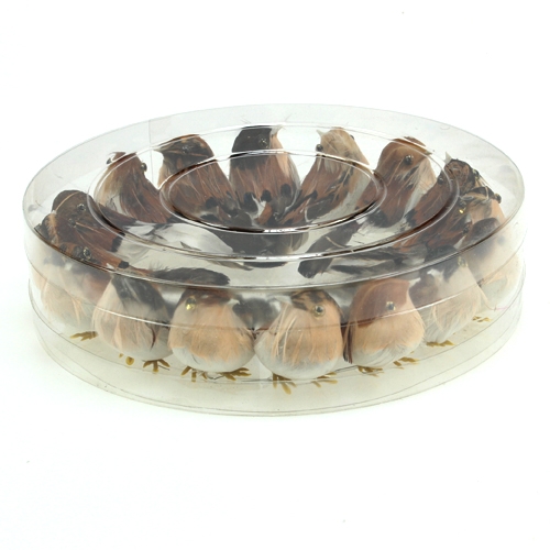 Product Decorative birds 9cm on wire 16 pcs