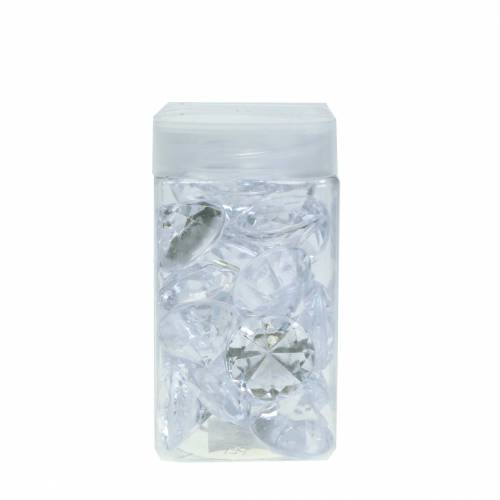 Floristik24 Decorative stones diamond clear Ø2.8cm 150g table decoration