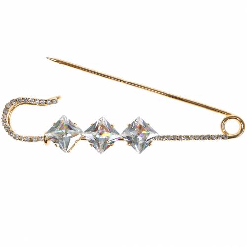 Product Safety pin jewelry pin diamond gold 2pcs