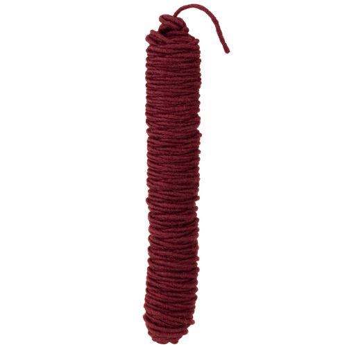 Product Wool cord Bordeaux 55m string Floristry Crafting DIY