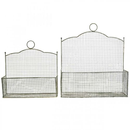Product Wire basket, wall basket, plant basket Shabby Chic L38/32cm set of 2