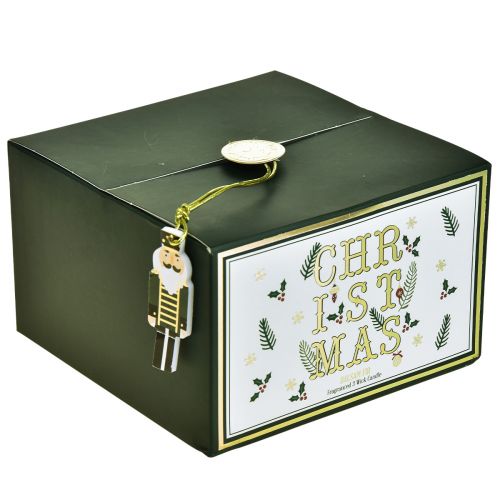 Floristik24 Three-wick candle Christmas scented candle in a glass fir tree Ø13cm