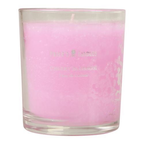 Scented candle in glass scented cherry blossom candle pink H8cm