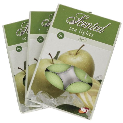 Product Scented candles apple, tea lights scent, room scent candle Ø3.5cm H1.5cm 18 pieces