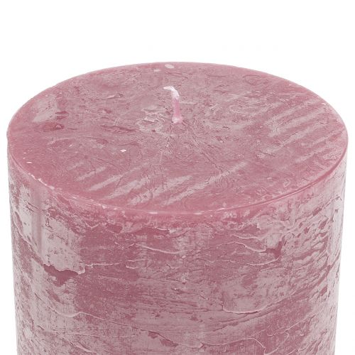 Product Solid-colored candles old pink 60x100mm 4 pcs