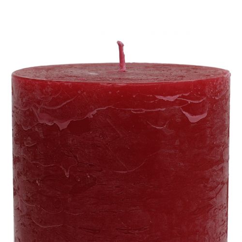 Product Solid-colored candles dark red 85x120mm 2 pcs