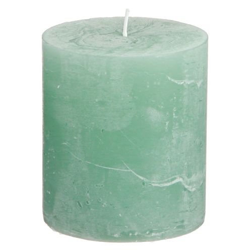 Solid coloured candles green jade pillar candles 70×80mm 4 pcs