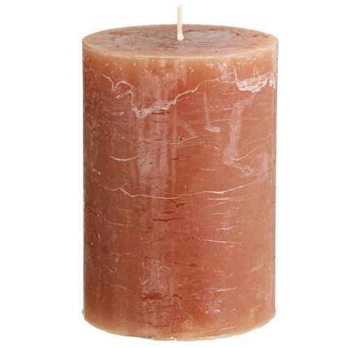 Solid coloured candles caramel pillar candles 85×120mm 2pcs