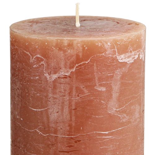 Product Solid coloured candles caramel pillar candles 85×120mm 2 pcs