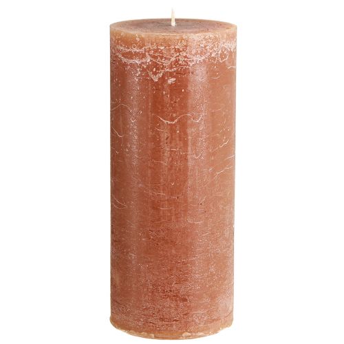 Solid coloured candles caramel pillar candles 85×200mm 2pcs