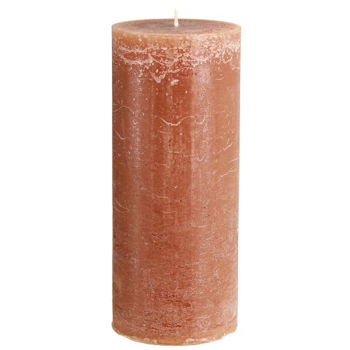 Solid coloured candles caramel pillar candles 85×200mm 2 pcs