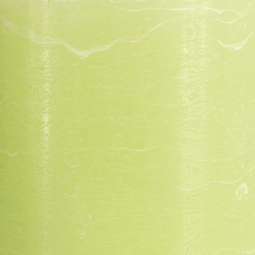 Product Solid coloured candles lime green​​​​​​​ pillar candles 85×150mm 2 pcs