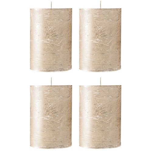 Product Solid-colored candles platinum 70x100mm 4 pcs