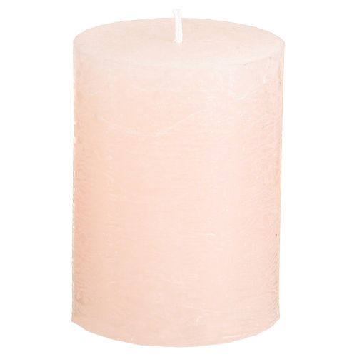 Solid coloured candles pink pillar candles light pink 60×80mm 4 pcs