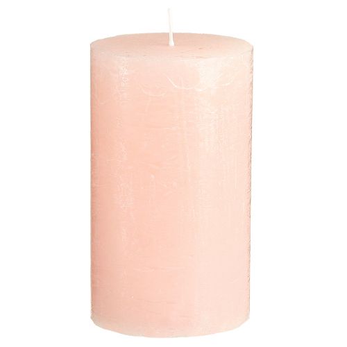 Solid coloured candles pink pillar candles light pink 70×120mm 4 pcs