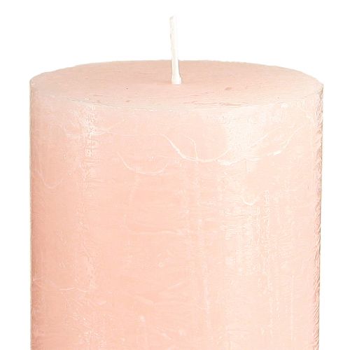 Product Solid coloured candles pink pillar candles light pink 70×120mm 4 pcs