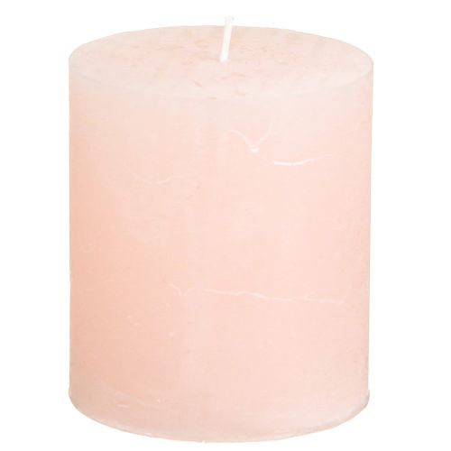 Solid coloured candles pink pillar candles light pink 70×80mm 4pcs