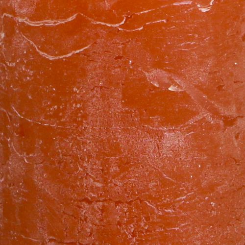 Product Solid coloured candles red-brown pillar candles 60×100mm 4 pcs