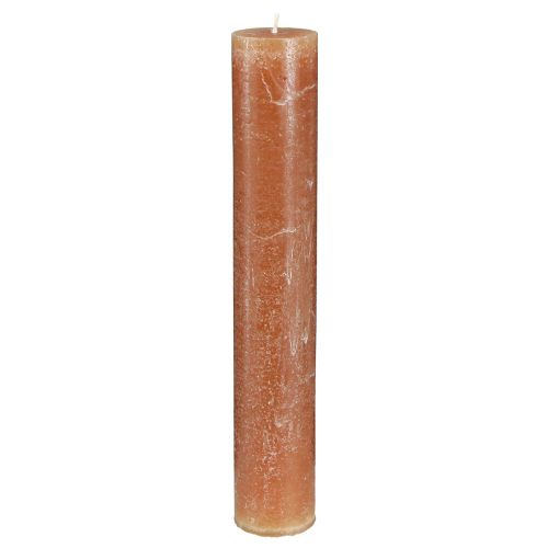 Solid coloured candles, stick candles caramel 50x300mm 4 pcs