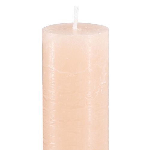 Product Solid coloured candles table candles apricot 34x240mm 4 pcs