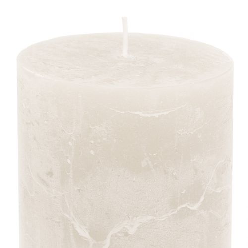 Product Solid-colored candles white 50x100mm 4 pcs