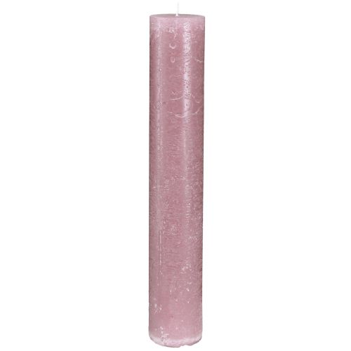 Solid coloured candles in old pink candles 50x300mm 4 pcs