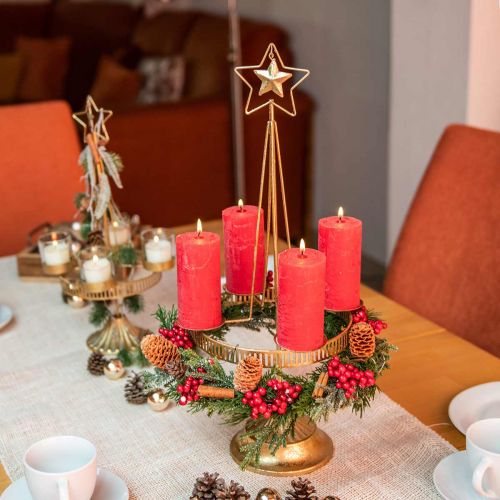 Product Solid-colored candles red 60x100mm 4 pcs