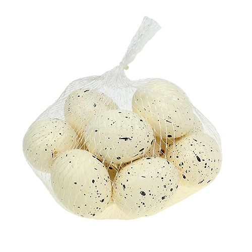 Floristik24 Egg 6cm cream made of styrofoam 12pcs