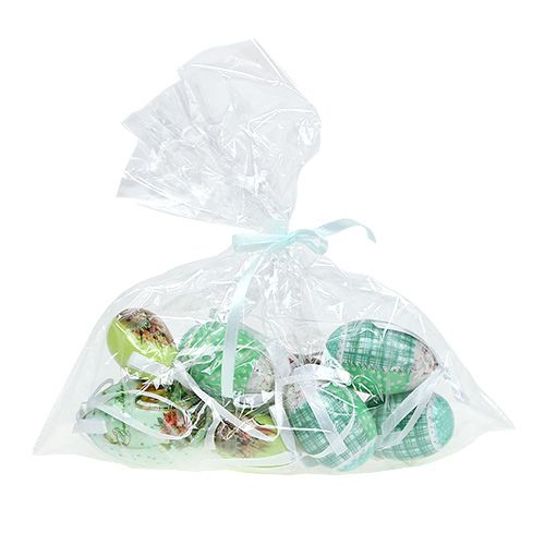 Floristik24 Eggs for hanging green assort. 5-8cm 8pcs