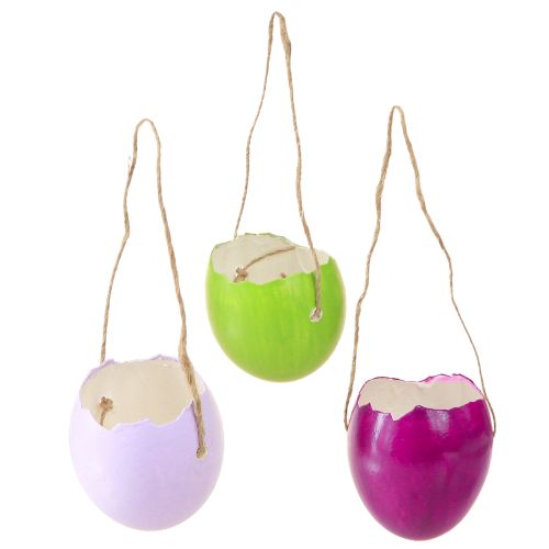 Eggshell Decoration Easter Eggs for Hanging Colored Ø3.5cm 12 Pcs