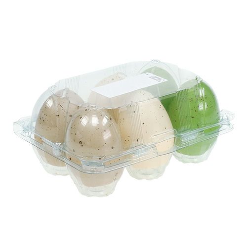 Floristik24 Egg candles 3-colored 6.5cm 6pcs