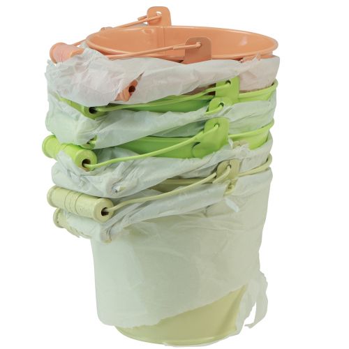 Product Bucket with handle primrose pot metal pastel 11,5×8,5cm 8pcs