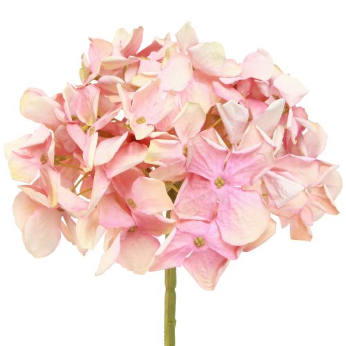 Elegant artificial hydrangea in pastel pink 58cm 2pcs