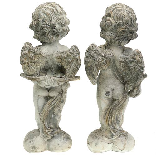 Floristik24 Decorative angel Cupid with heart 25cm 2pcs