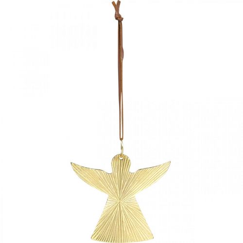 Product Decorative angel, metal pendant, Christmas decoration golden 9 × 10cm 3pcs